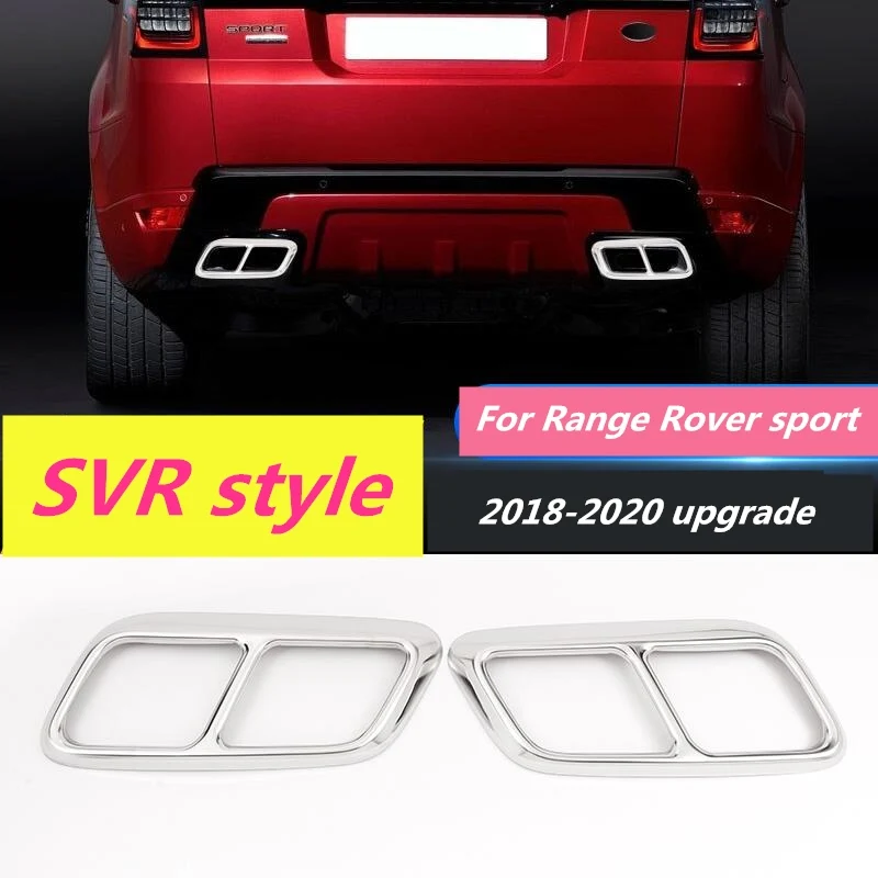 

SVR style For LR Range Rover Sport 2018-20 Car Rear Exhaust Tail Pipe Cover Trim Muffler Upgrade 304 Stainless steel Accessories