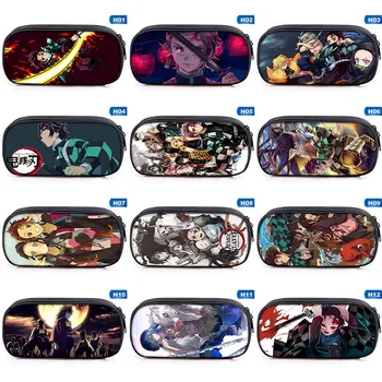

Anime Demon Slayer Ghost Blade Cartoon Print Pen Bag Student Pencil Case Storage Bag School Stationery