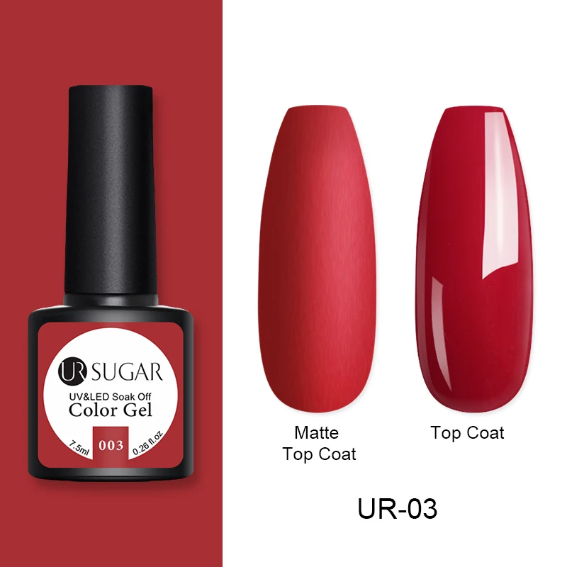 03 Ur Sugar 7,5 мл матовый УФ-Гель-лак матовый эффект УФ светодиодный Гель-лак замачиваемый УФ Гель-лак для ногтей долговечные ногти маникюр верхнее покрытие - Цвет: 03