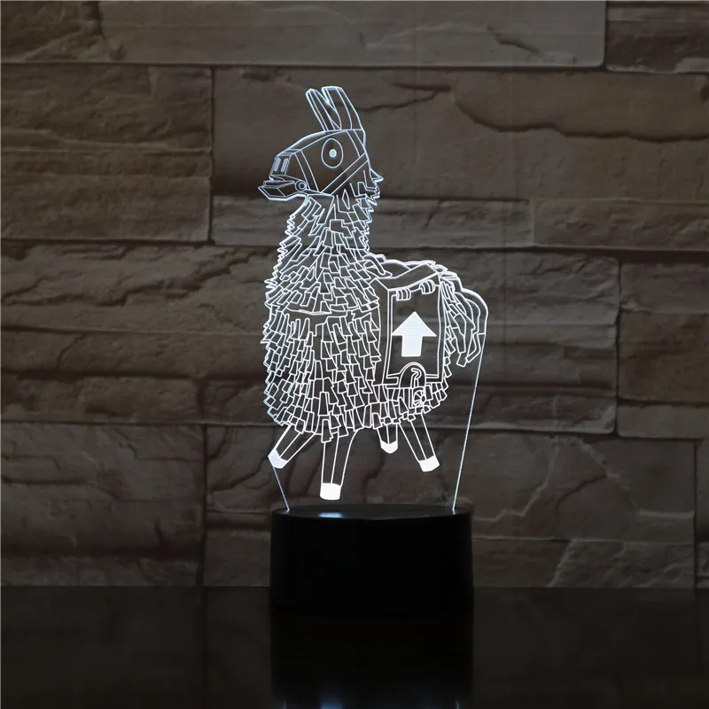 3D Led прикроватная ночник форма животное Альпака Usb настольная лампа 7 цветов Изменение домашнего искусства Декор Спальня Освещение для сна приспособление подарки