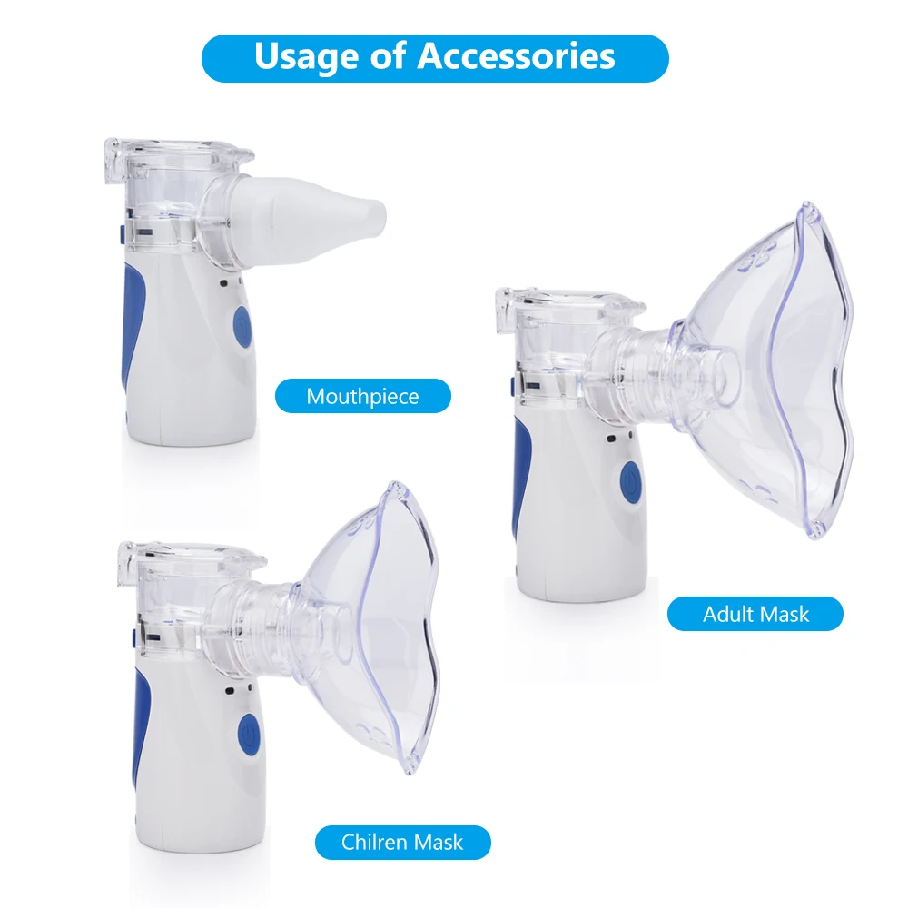 Handheld Mini Nebulizer Medical Humidifier Inhaler Silent Atomization Fine Particles Asthma Health Care kids Adult nebulizador