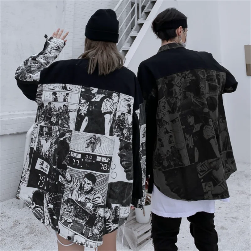 

2020 new 20SS autumn and winter printing men and women long-sleeved hip-hop tide brand shirt couple top OW