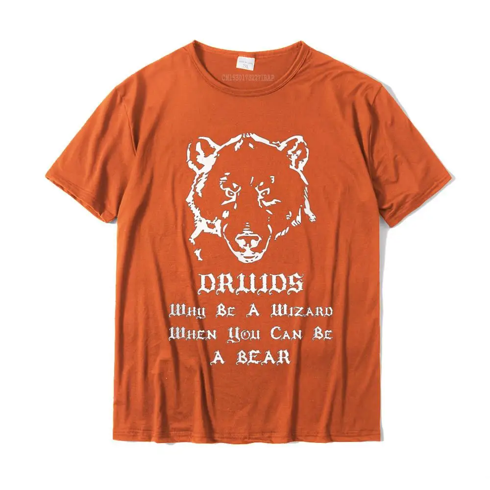 Group O-Neck T Shirts Autumn Tees Short Sleeve Funny Pure Cotton Geek Tops T Shirt Fashionable Men Free Shipping RPG T-Shirt Druid d20 Gamer Funny Roleplaying Gift__MZ16243 orange