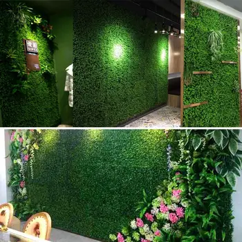 

Green Plastic Festival Lawn Wall Plant Wall Decorating Elegant Home & Garden Restaurant Artificial Lawn DIY Craft Hotel