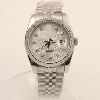 

luxury watch men AAA 36mm automatic mechanical with logo R*l*x sweeping DateJUST stainless steel watches 2813 rolexable