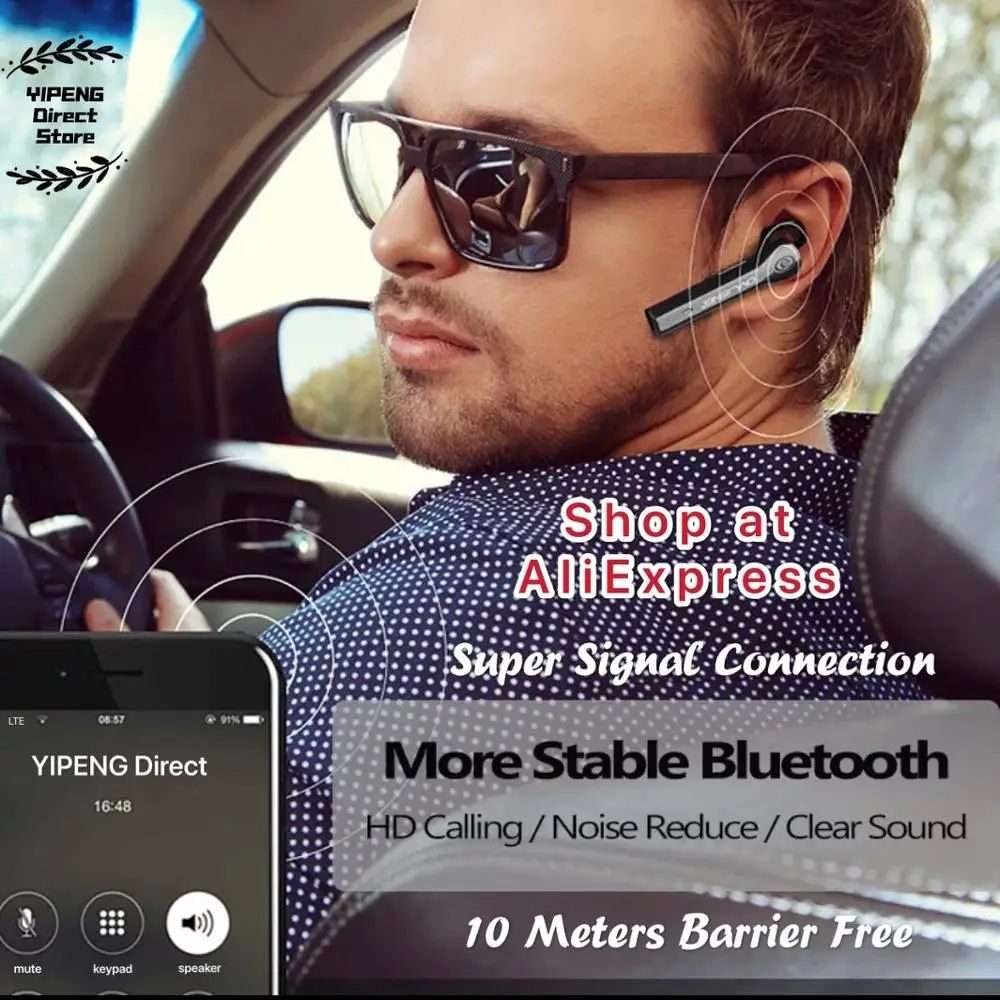 OVLENG A208 беспроводные Bluetooth наушники с микрофоном гарнитура для вождения бизнес