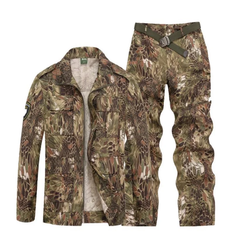 Esporte ao ar Roupas de Caça Camisa + Calças de Carga Livre Ternos Camuflagem Tático Combate Uniforme Militar Ghillie Terno