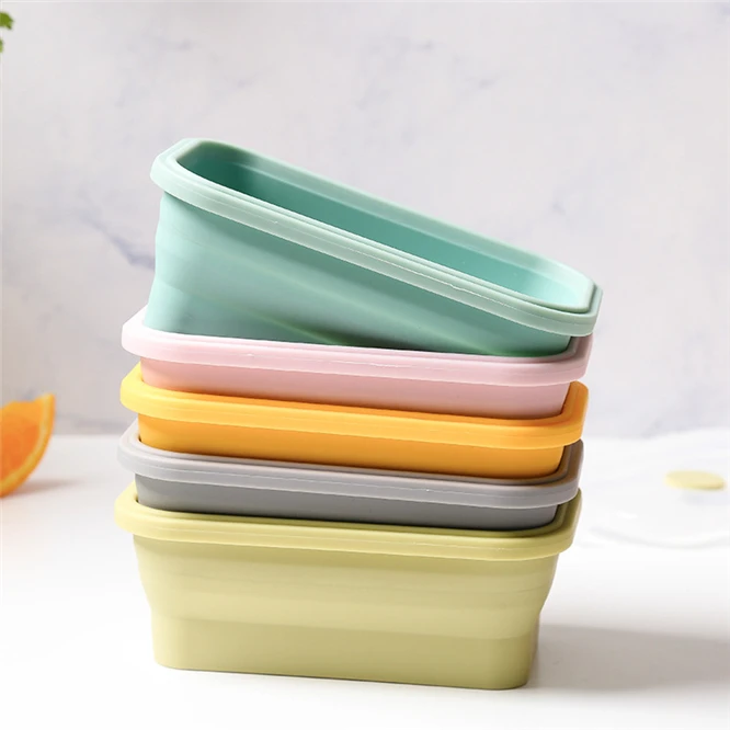 

10pcs High-grade Soft Foldable Healthy Material Lunch Box Microwave Dinnerware Food Storage Folding Container Foodbox