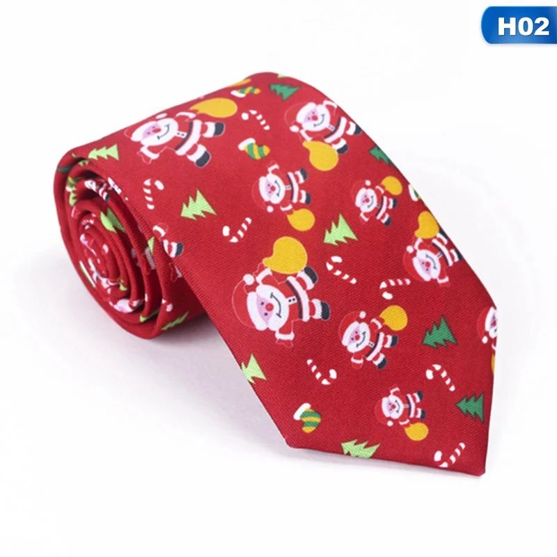 Рождественский галстук мужской Модный повседневный галстук из полиэстера с принтом в виде снежинок для мужчин Профессиональный галстук 8 см