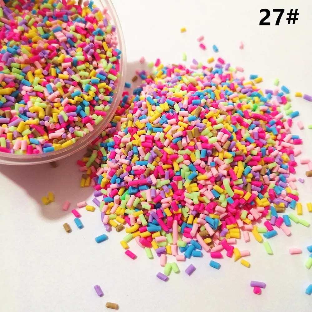 1 кг Милая смесь цилиндрической формы Полимерная глина для наполнителя для слизи DIY Поставки конфеты поддельные торт десерт грязь частицы брызги