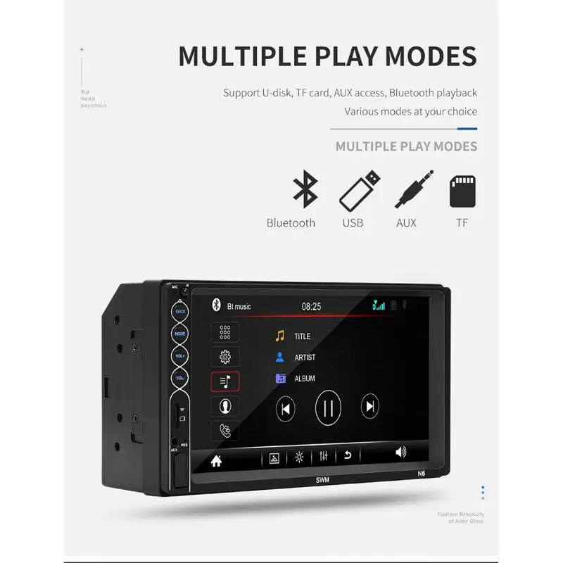  7 Pollici Dell'automobile Dello Schermo di Hd Radio MP5 Player Car Stereo Auto Audio Radio Ricevito