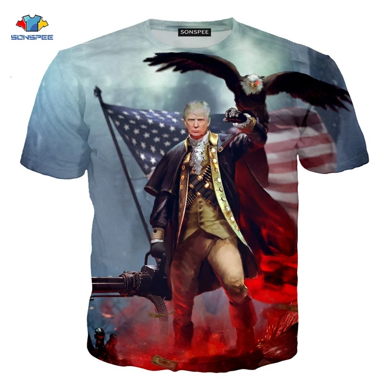 SONSPEE футболка с Дональдом Трампом футболка с 3D забавными мышцами и Трампом модная мужская одежда в стиле хип-хоп Детская рубашка мужская рубашка с американским рисунком - Цвет: 11