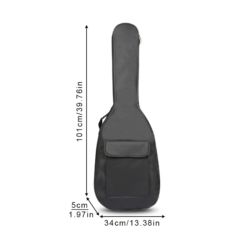Electric Guitar Gig Bag 600D 5mm Thick Cotton Soft Waterproof Guitar Carry Case Cover with Double Shoulder Strap 101 x 34 x 5cm