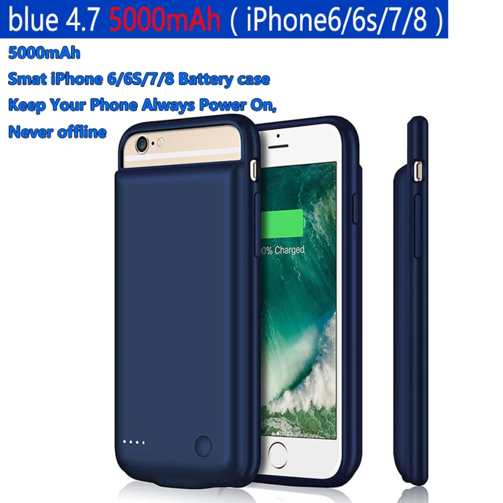 conjunctie besluiten zegen 5000Mah Batterij Oplader Voor Iphone 6 S 6 S 7 8 Power Bank Opladen Case  Batterij Case Cover ultra Slim Externe Back Pack.|Batterijlader Hoesje| -  AliExpress