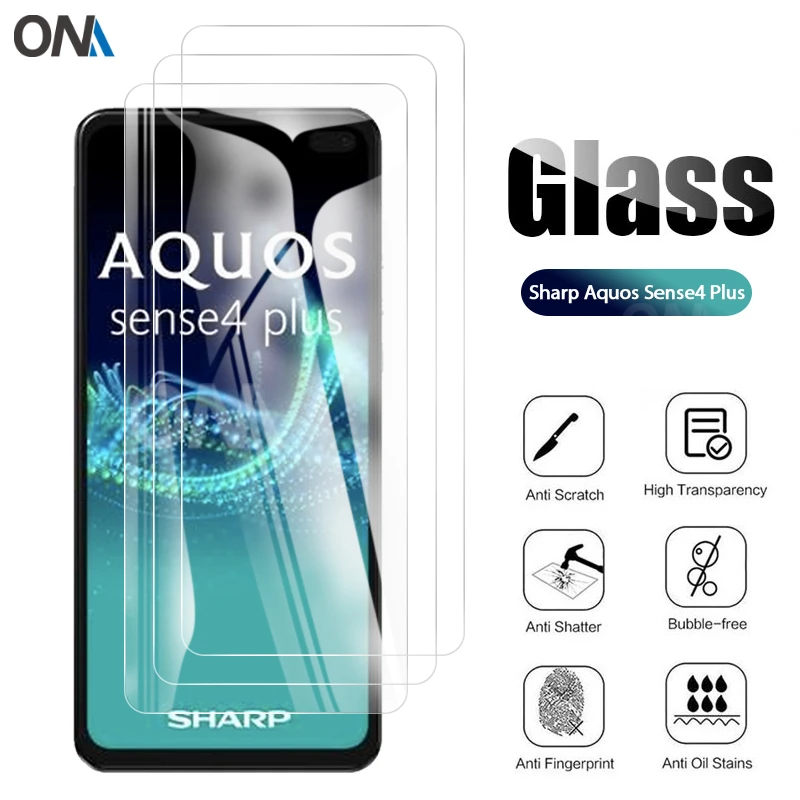 iphone screen protector 3Pcs Tempered Glass For Sharp Aquos Sense4 Sense 4 Plus Glass Screen Protector Tempered for Aquos Sense 4 Plus Protective Film mobile protector