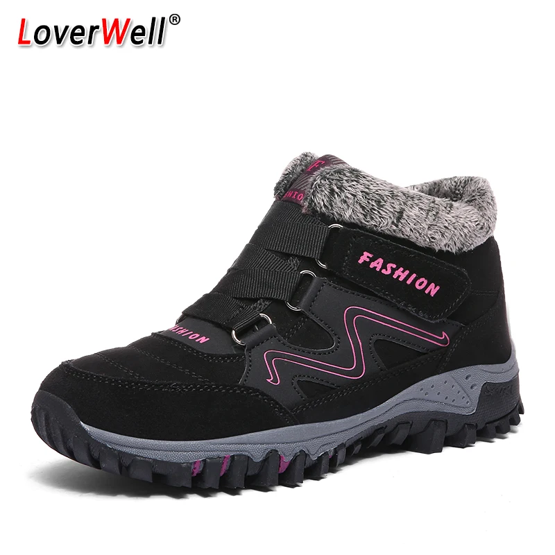 Men Boots Winter Warm Snow Boots with Fur Men Women Boots Work Shoes Men Tactical Boot Waterproof Rubber Unisex Shoes Plus Size