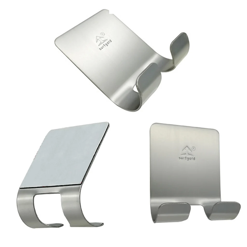 Stainless Steel Holder Self-adhesive Multipurpose Hook Stainless Steel Waterproof Bathroom Hook for Home Hotel
