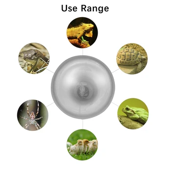 

Reptile Heating Lamp 160W/250W Pet Heat Lamp E27 Bulb for Reptiles Amphibians Self-rectifying Mercury Lamp with Surface Coating