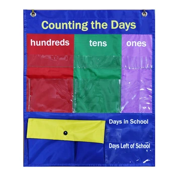 

10 Giant Standard Insert Card Home Scheduling Easy Mounting Transparent Pocket Chart Classroom Teaching Learning Resources