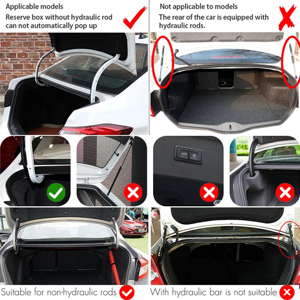 2 шт., обновленный Универсальный Регулируемый Автоматический Автомобиль, багажник, крышка багажника, подъемная пружина для пульта дистанционного управления, автомобильные аксессуары