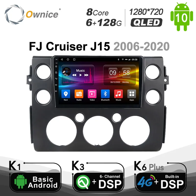 6G + 128G Ownice Android 10 0 Восьмиядерный подходит для Toyota FJ Cruiser J15 2006-2020 Автомобильный