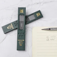 10 шт./кор. 2,0 мм механический карандаш автоматический поводок сердечника для заправки зажигалок карандашный грифель 2 мм 2B HB черный провод пополнения школьников