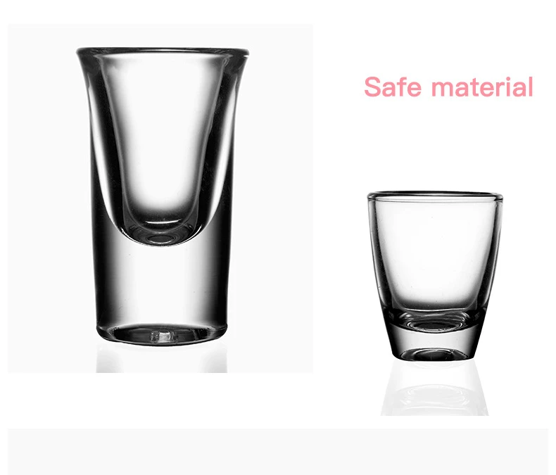 5 6PCS Crystal Vodka Cup Shot Glass Cup Whisky Shot Glasses Wine Glass Party Drinking  Thick Bottom Cup Double Wall Glass