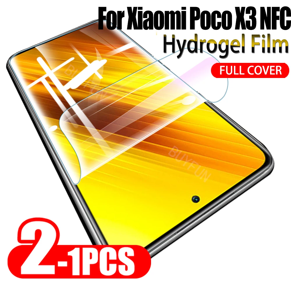 1 2 шт. Гидрогелевая Защитная пленка для Xiaomi Poco X3 NFC|Защитные стёкла и плёнки| |