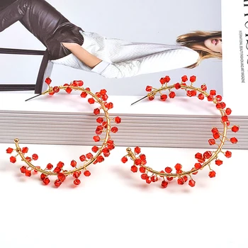 

New Statement Big Drop Earrings High-quality Handmade crystal earring Wholesale ZA Fashion Jewelry Accessories For Women