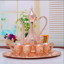 Модный розовый Золотой металлический винный набор виски графин напиток шейкер moonshine аксессуары для украшения дома JJ104