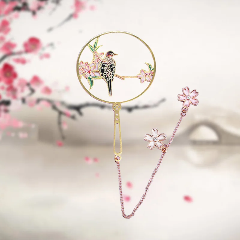 Metal Bookmark Chinese Style Color Brass Tassel Retro Book Mark metal bookmark bookmarks stationery supplies For Teachers Gift Student Supplies Gift Office School Stationery