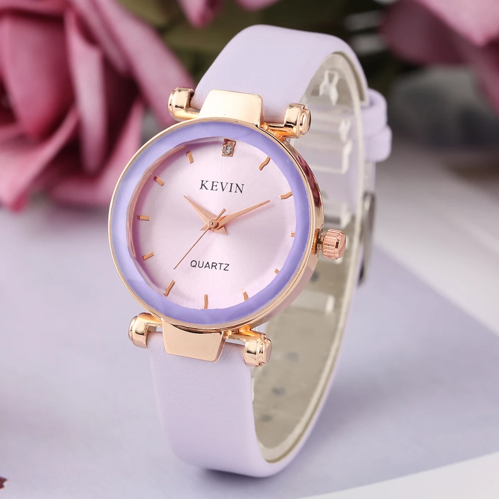 

Diamond Watches Women Quartz Analog Bracelet for Women Delicate Small Dial Smooth Leather Strap Wristwatch Female orologio donna