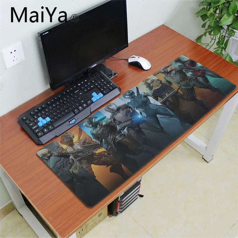 MaiYa warframe игровой резиновый коврик для мыши игра скорость/Управление версия большой игровой коврик для мышки с Аниме Коврик для мыши