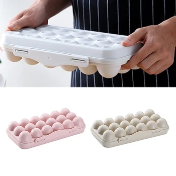 

2Pcs 18 Grids Egg Storage Box Portable Anti-Collision Egg Storage Box Refrigerator Shatterproof Egg Box Refrigerator Organizer