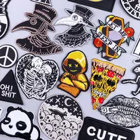 Shop Embroidered Patches for Clothing | Iron-On Stickers: Lantern Man, Skull Biker Stripes, and More | Buy Jackets Patches Online