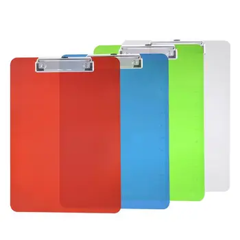

4PCS Portable Lightweight Colorful Transparent Profile Clip for Memos Papers