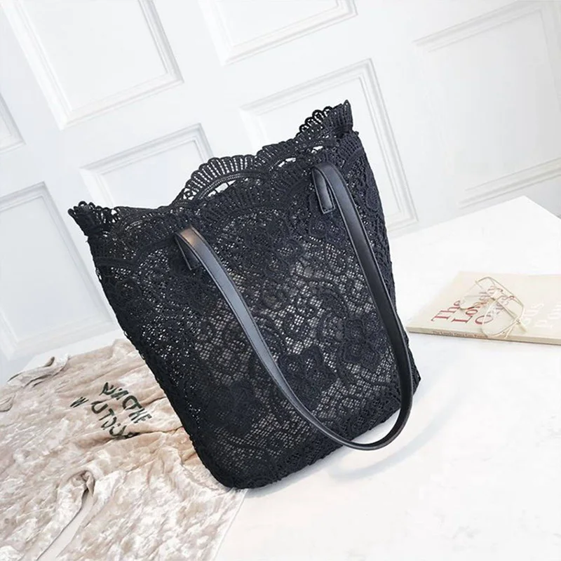 

2018 Women Messenger Bag Single Strap Shoulder Bag Lady Lace Crossbody Bags Lady Handbag Black