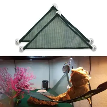 

2Pcs/Set Pet Hammock Mesh Sleeping Bed Play Toys Reptile Snake Lizard Climbing Swing with Suction Cup