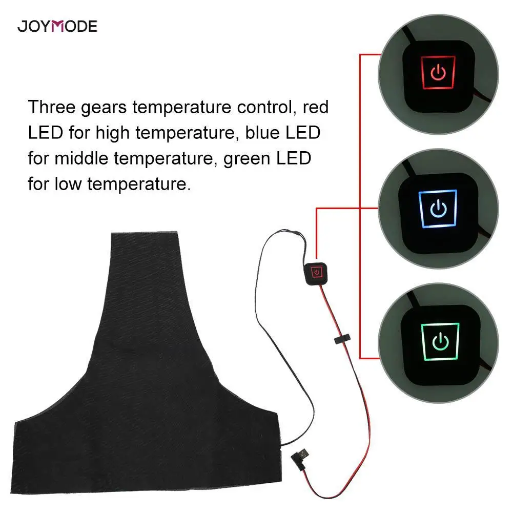 JOYMODE моющаяся USB электрическая грелка 3 передач Регулируемая DIY тепловая одежда для улицы с подогревом куртка жилет Мобильная теплая шестерня