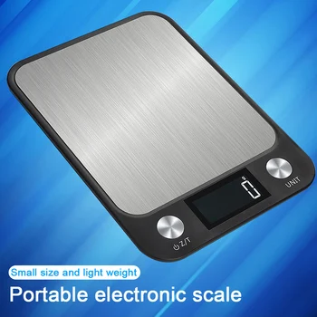 

LCD Display 5/10kg 1g Digital Food Kitchen Scale Stainless Steel Multi-function Weighing Food Scale Cooking Tools Balance