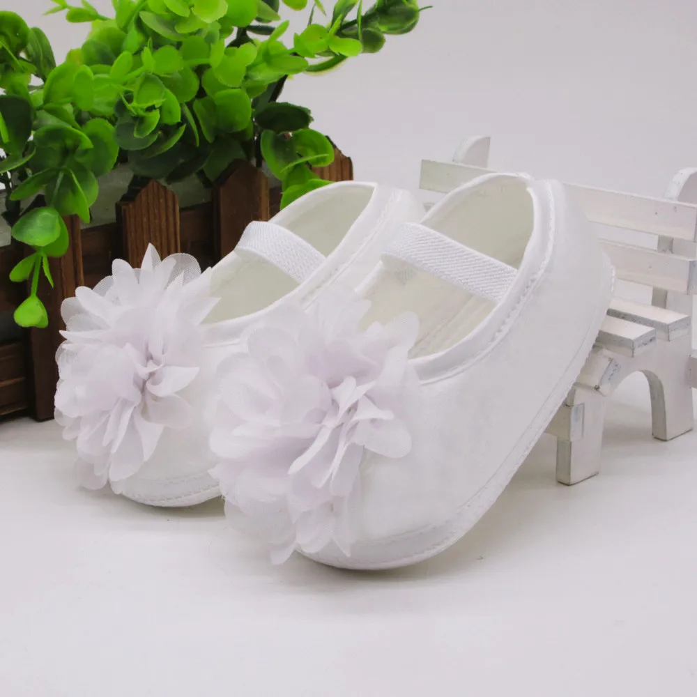 Baby Shoes Girls Toddler Baby Girl Chiffon Flower Elastic Prewalkers