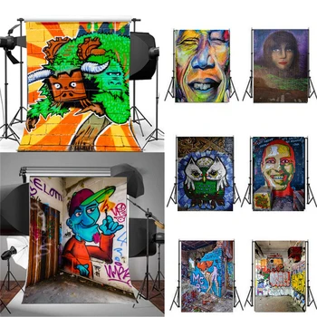 

Nitree Backdrop Photography Background For Party Cartoon Owl Graffiti Brick Wall Portrait Street Passage Photo Studio Vinyl
