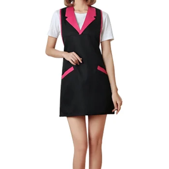 

Barber Sleeveless Nail Waitress Apron for Women Restaurant Kitchen Home Apron Adult Work Coffee Shop Apron with Pocket