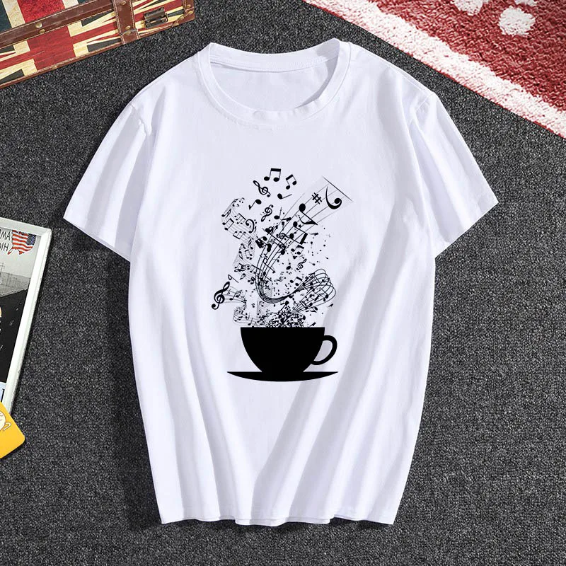 Музыкальная футболка с принтом для женщин, новинка, футболка Hipster, женская мода, Harajuku, белые топы, футболка, одежда