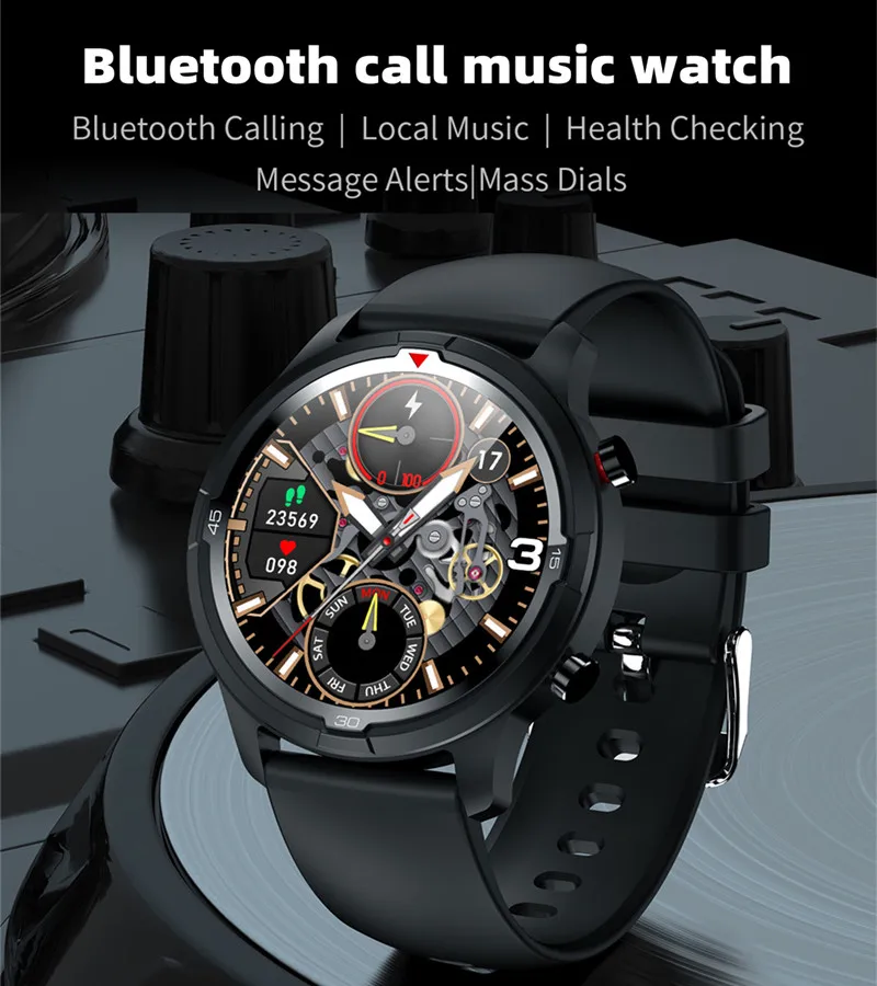 Conectado ao Tws Fone de Ouvido Esportes dos Homens Novo Relógio Inteligente Bluetooth Chamada Freqüência Cardíaca Pressão Arterial Monitoramento Smartver 2022 Tw26 - Image 2