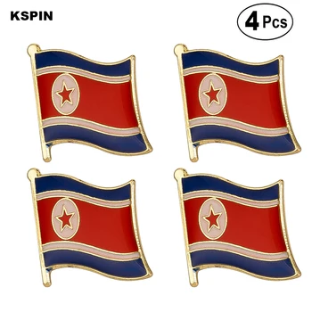 

North Korea Flag Pin Lapel Pin Badge Brooch Icons 4PC
