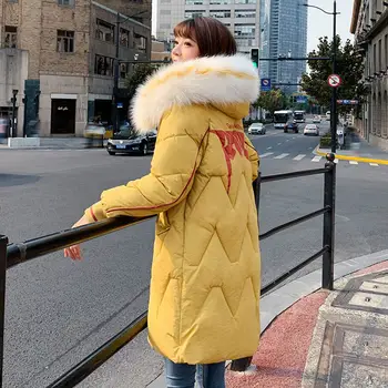 

New Arrival Fashion Womens Winter Jacket 2019 High Quality Ladies Coat Long Parka Hooded With Fur Warm Outwear Parkas Womens