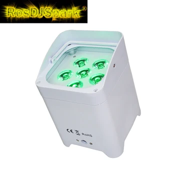 

8pcs/Case charging fly case + 1 transmitter Wireless dmx led quad par 6 wifi smartphone control wedding events uplighters