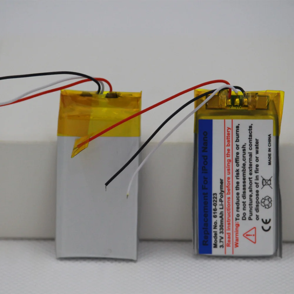 5 Pz/Lotto Brand New 3.7 V Sostituzione Della Batteria 330 Mah Li-Ion Batteria Per Ipod Nano 1 Gen Mp3 1 Gb 2 Gb 4 Gb
