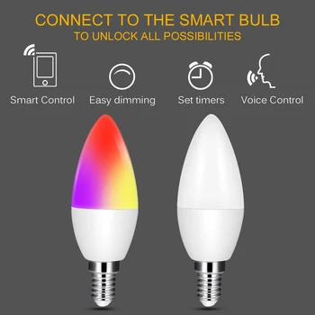 

New Smart Bulb Home Lighting Lamp Magic RGB W LED Change Color Light Bulb DimmableAmazon / Google Home / IFTTT